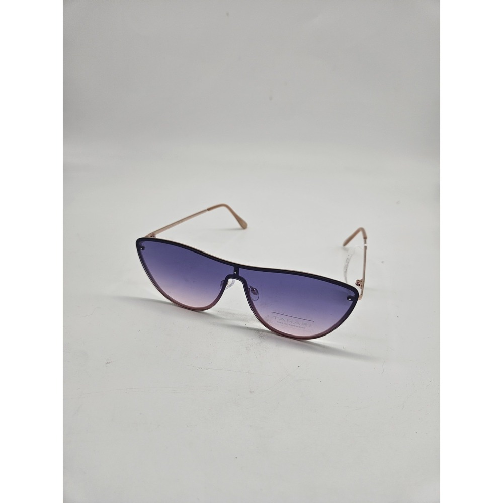 Tahari Purple Gradient Lense Shield Sunglasses